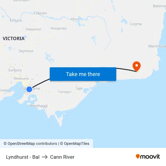 Lyndhurst - Bal to Cann River map