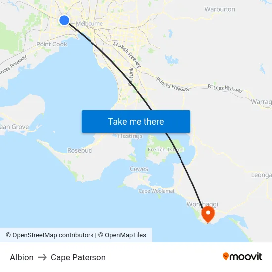 Albion to Cape Paterson map