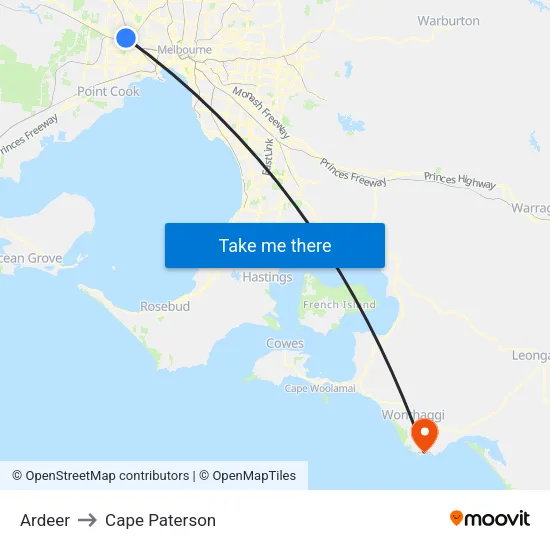 Ardeer to Cape Paterson map