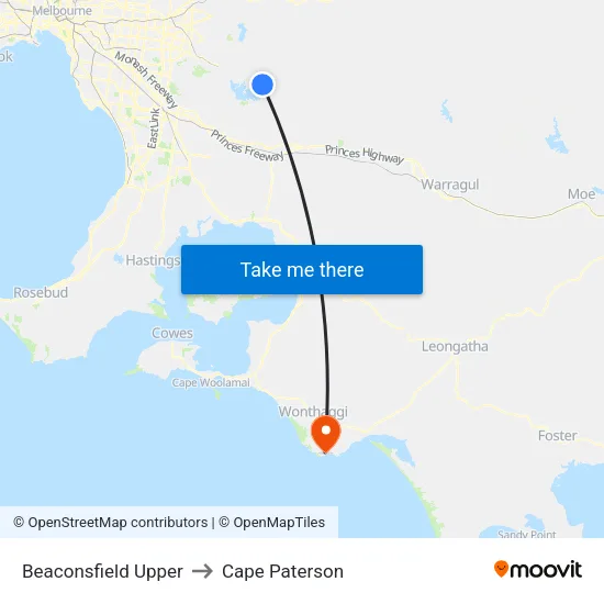 Beaconsfield Upper to Cape Paterson map