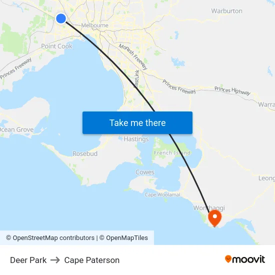Deer Park to Cape Paterson map
