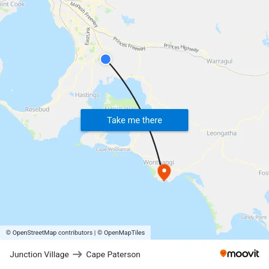 Junction Village to Cape Paterson map