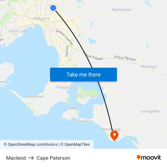 Macleod to Cape Paterson map