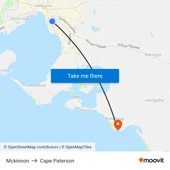 Mckinnon to Cape Paterson map