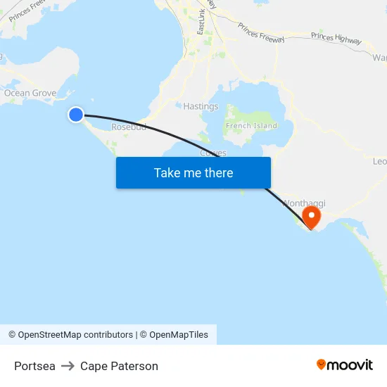 Portsea to Cape Paterson map