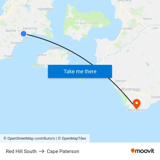 Red Hill South to Cape Paterson map