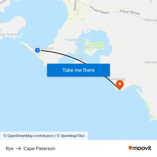 Rye to Cape Paterson map