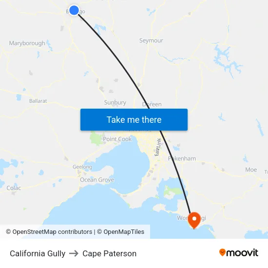 California Gully to Cape Paterson map