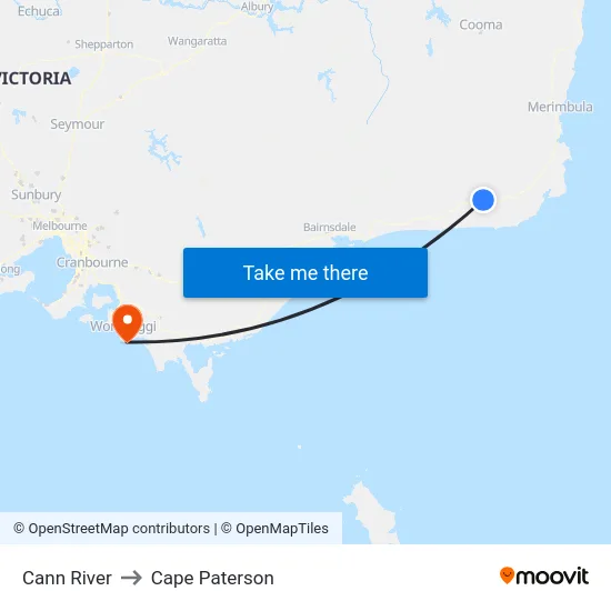 Cann River to Cape Paterson map