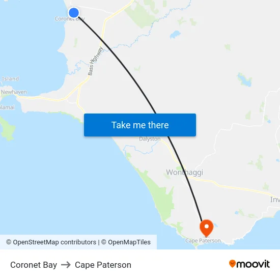 Coronet Bay to Cape Paterson map