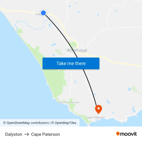 Dalyston to Cape Paterson map
