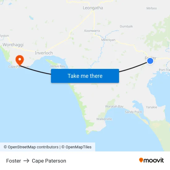 Foster to Cape Paterson map