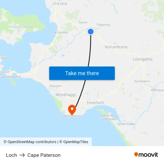 Loch to Cape Paterson map