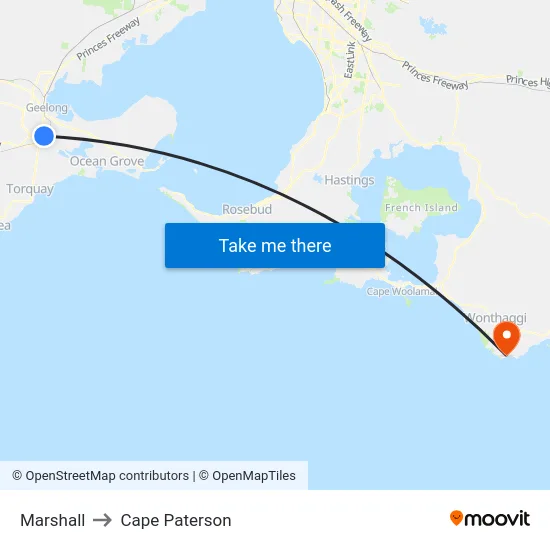 Marshall to Cape Paterson map