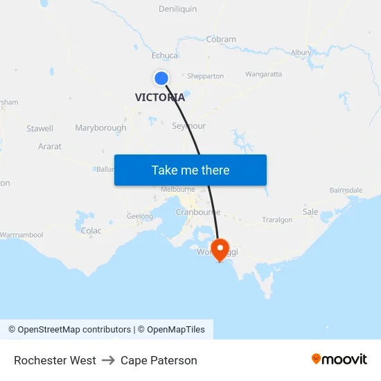 Rochester West to Cape Paterson map