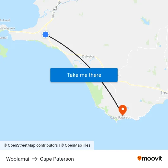Woolamai to Cape Paterson map