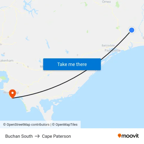 Buchan South to Cape Paterson map