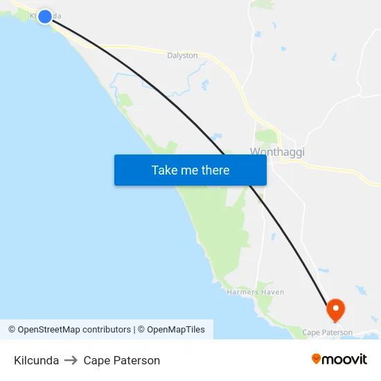 Kilcunda to Cape Paterson map