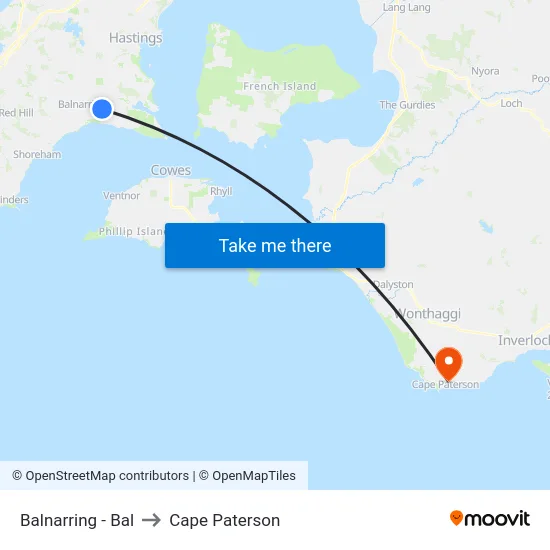 Balnarring - Bal to Cape Paterson map