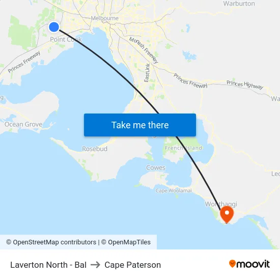 Laverton North - Bal to Cape Paterson map