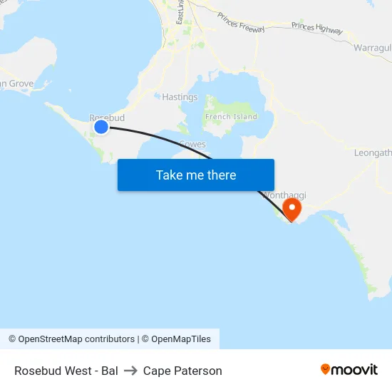 Rosebud West - Bal to Cape Paterson map