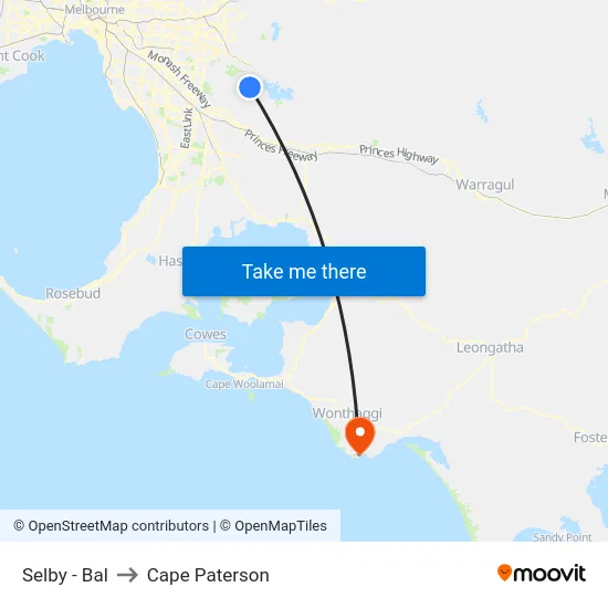 Selby - Bal to Cape Paterson map