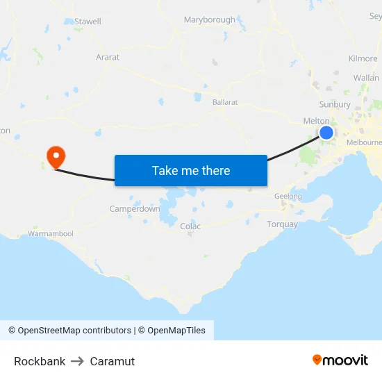 Rockbank to Caramut map