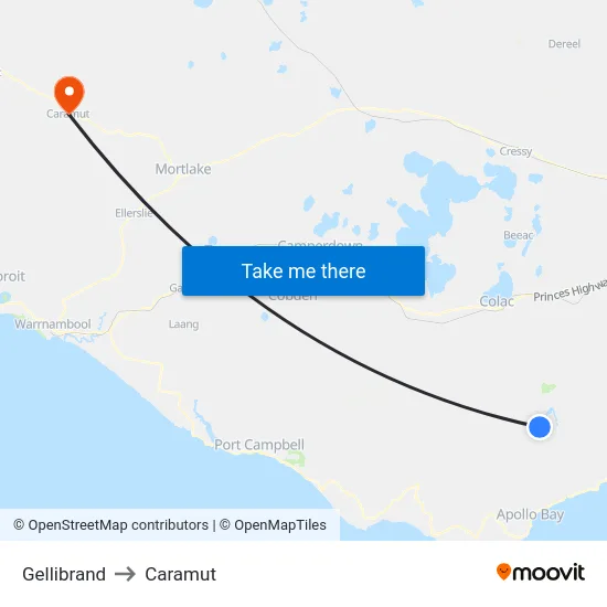 Gellibrand to Caramut map