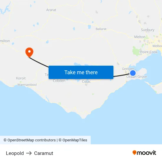 Leopold to Caramut map