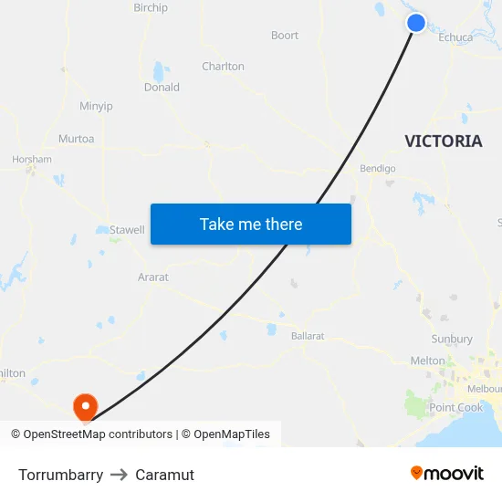 Torrumbarry to Caramut map