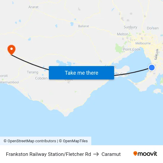 Frankston Railway Station/Fletcher Rd to Caramut map