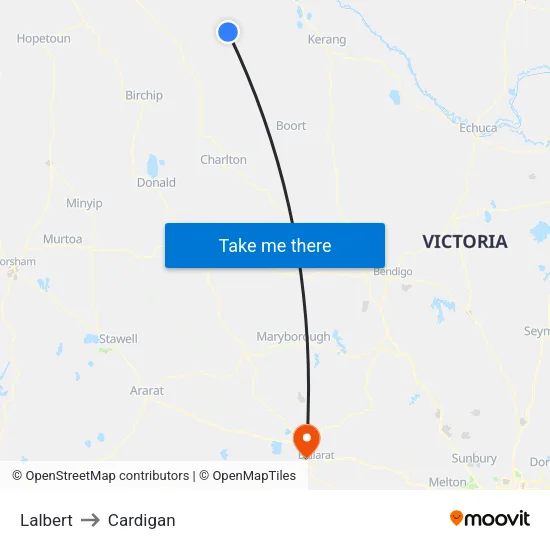 Lalbert to Cardigan map