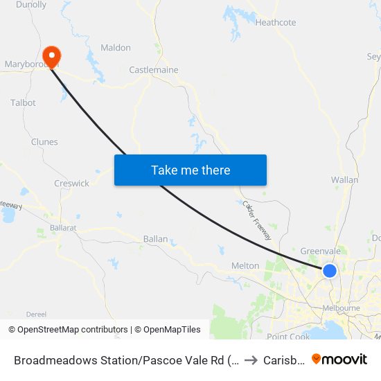 Broadmeadows Station/Pascoe Vale Rd (Broadmeadows) to Carisbrook map