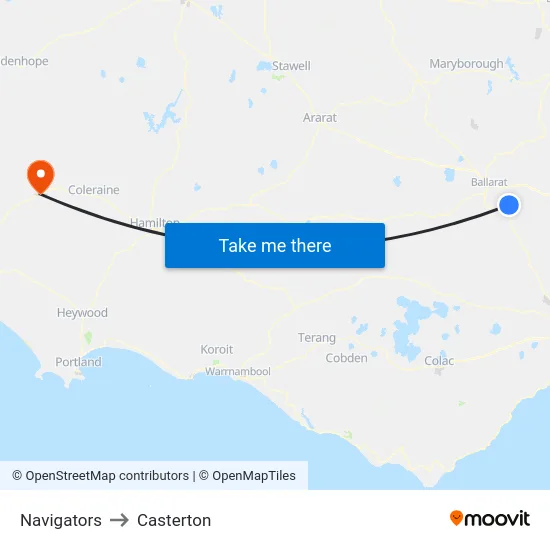 Navigators to Casterton map