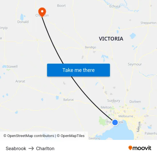 Seabrook to Charlton map