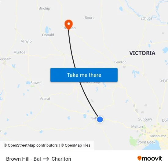 Brown Hill - Bal to Charlton map
