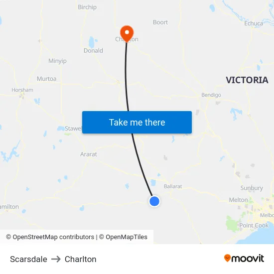 Scarsdale to Charlton map
