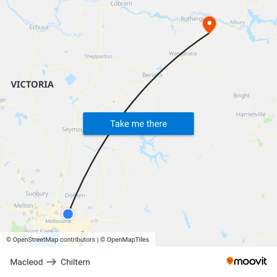 Macleod to Chiltern map