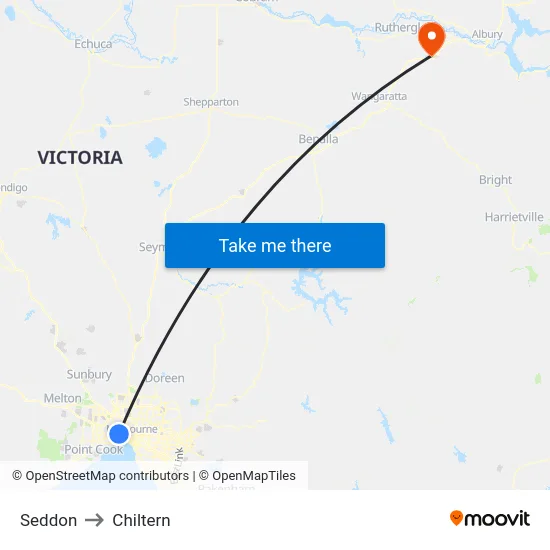 Seddon to Chiltern map