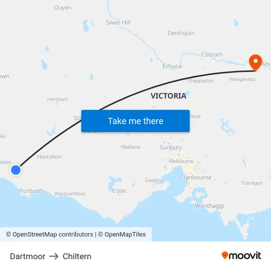 Dartmoor to Chiltern map