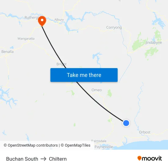 Buchan South to Chiltern map