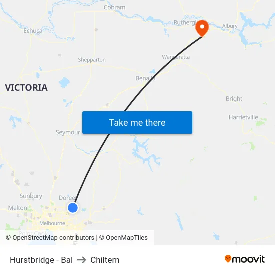 Hurstbridge - Bal to Chiltern map