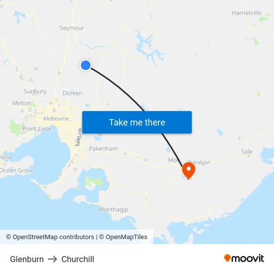 Glenburn to Churchill map