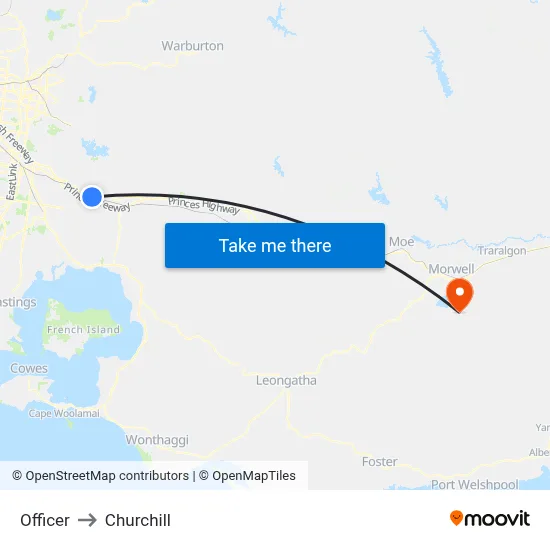 Officer to Churchill map