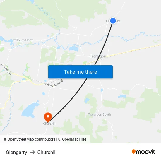 Glengarry to Churchill map