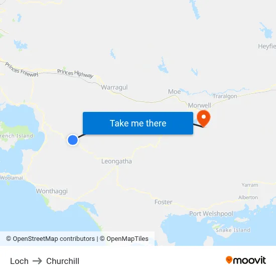 Loch to Churchill map