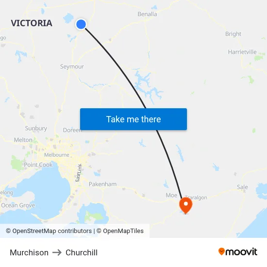 Murchison to Churchill map