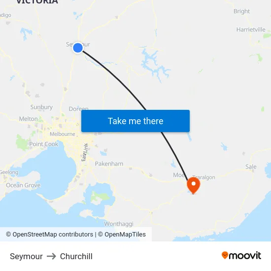 Seymour to Churchill map