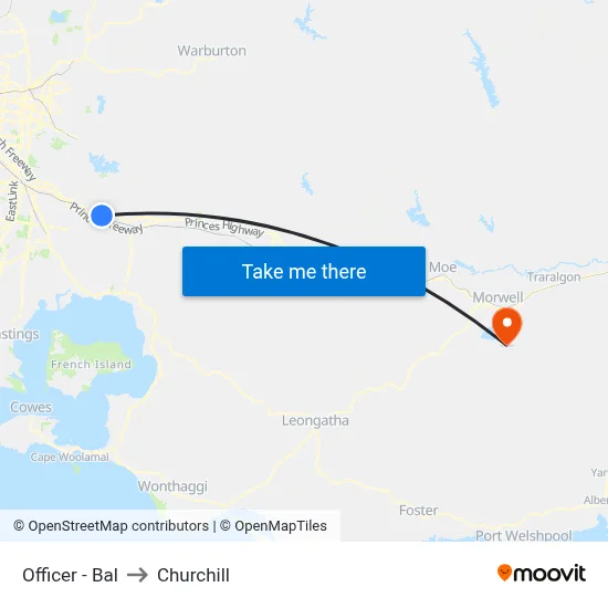 Officer - Bal to Churchill map