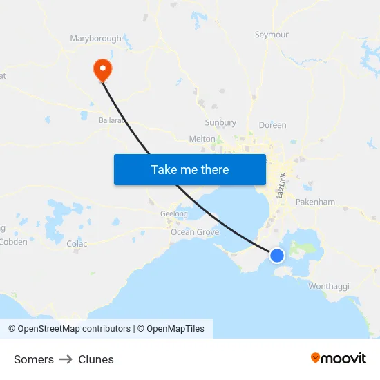 Somers to Clunes map